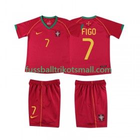 Fußballtrikots Portugal FIGO 7 2006 Retro Kinder Kurzarm Heimtrikotsatz kaufen
